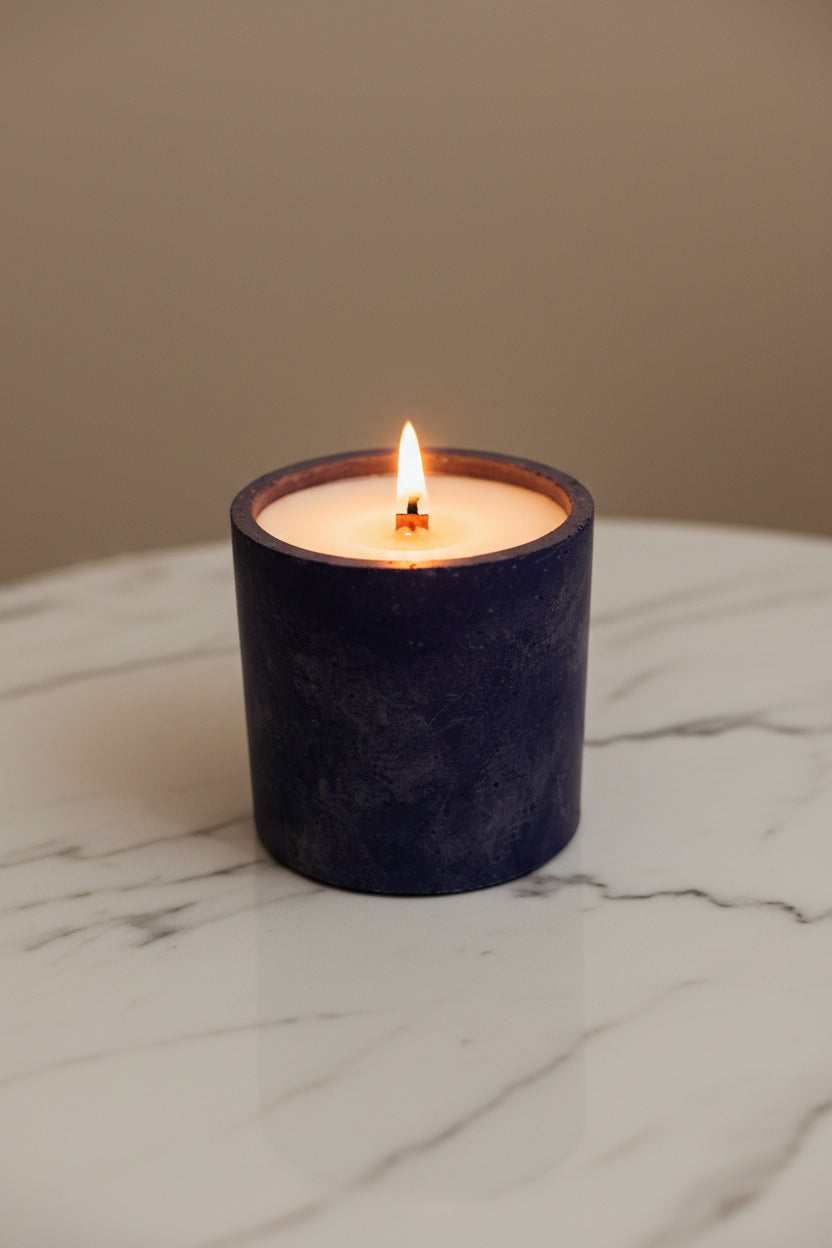 9.5 oz Candle🕯️in our Round Concrete Container