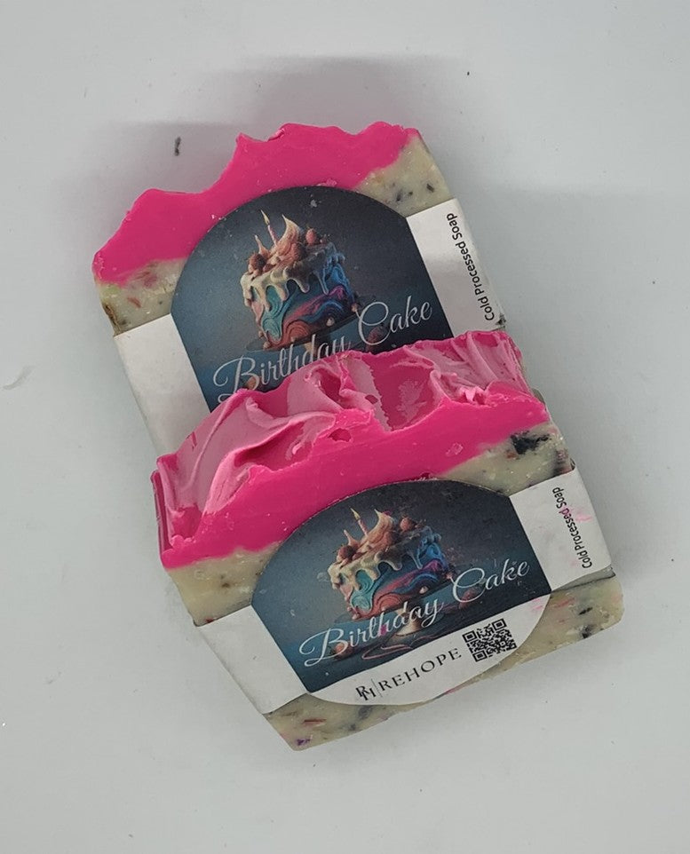 🎂 BIRTHDAY CAKE COLD‑PROCESSED SOAP 🎂