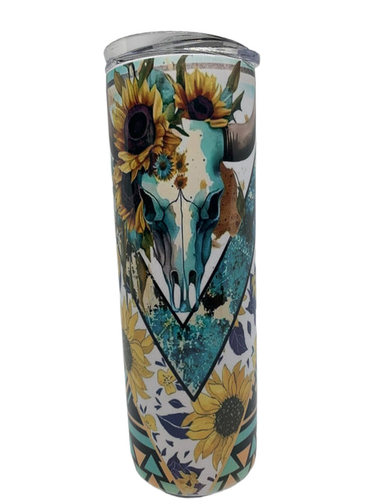 Bull Skull & Sunflowers