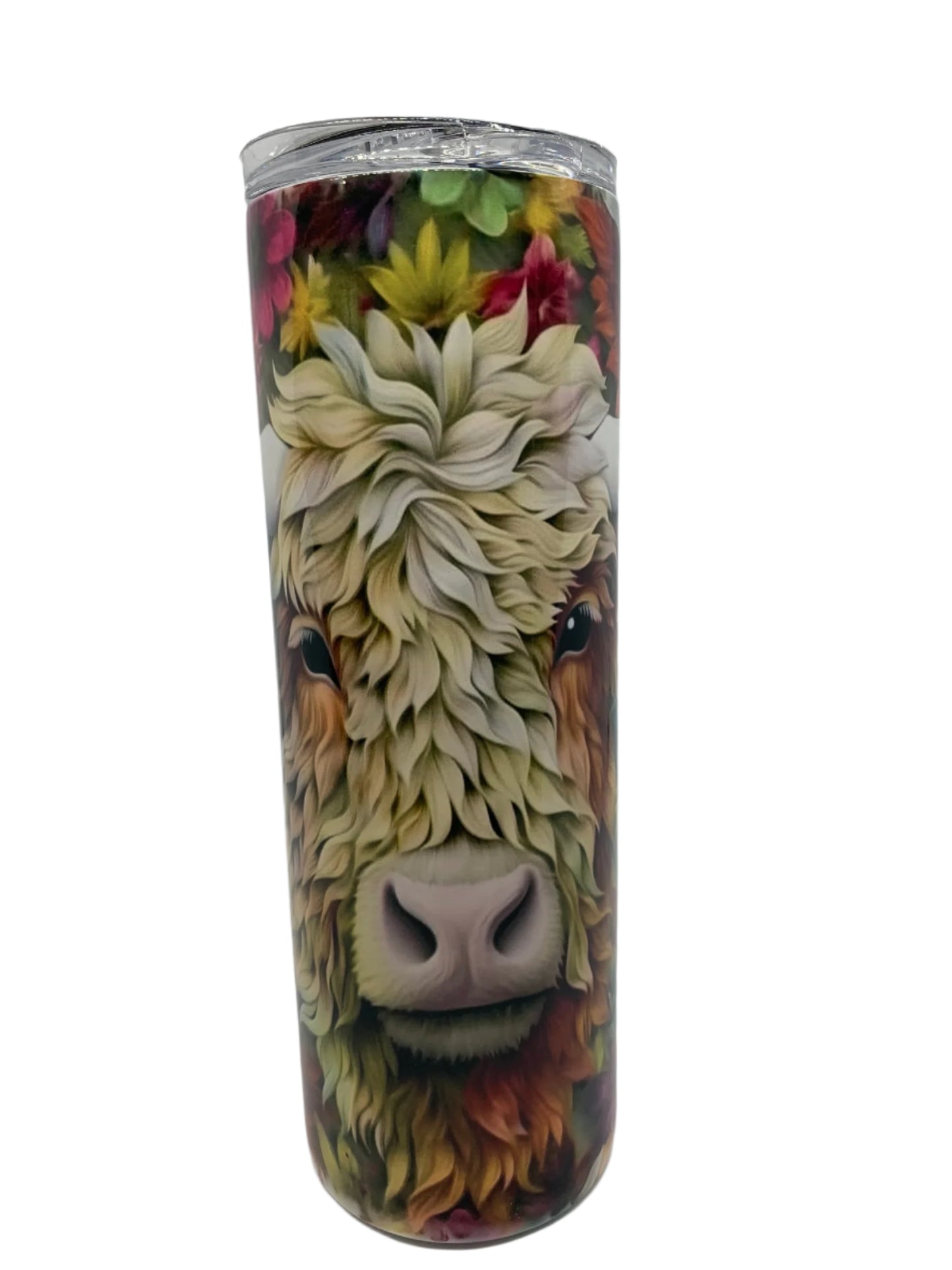 Highland Cow in Flowers