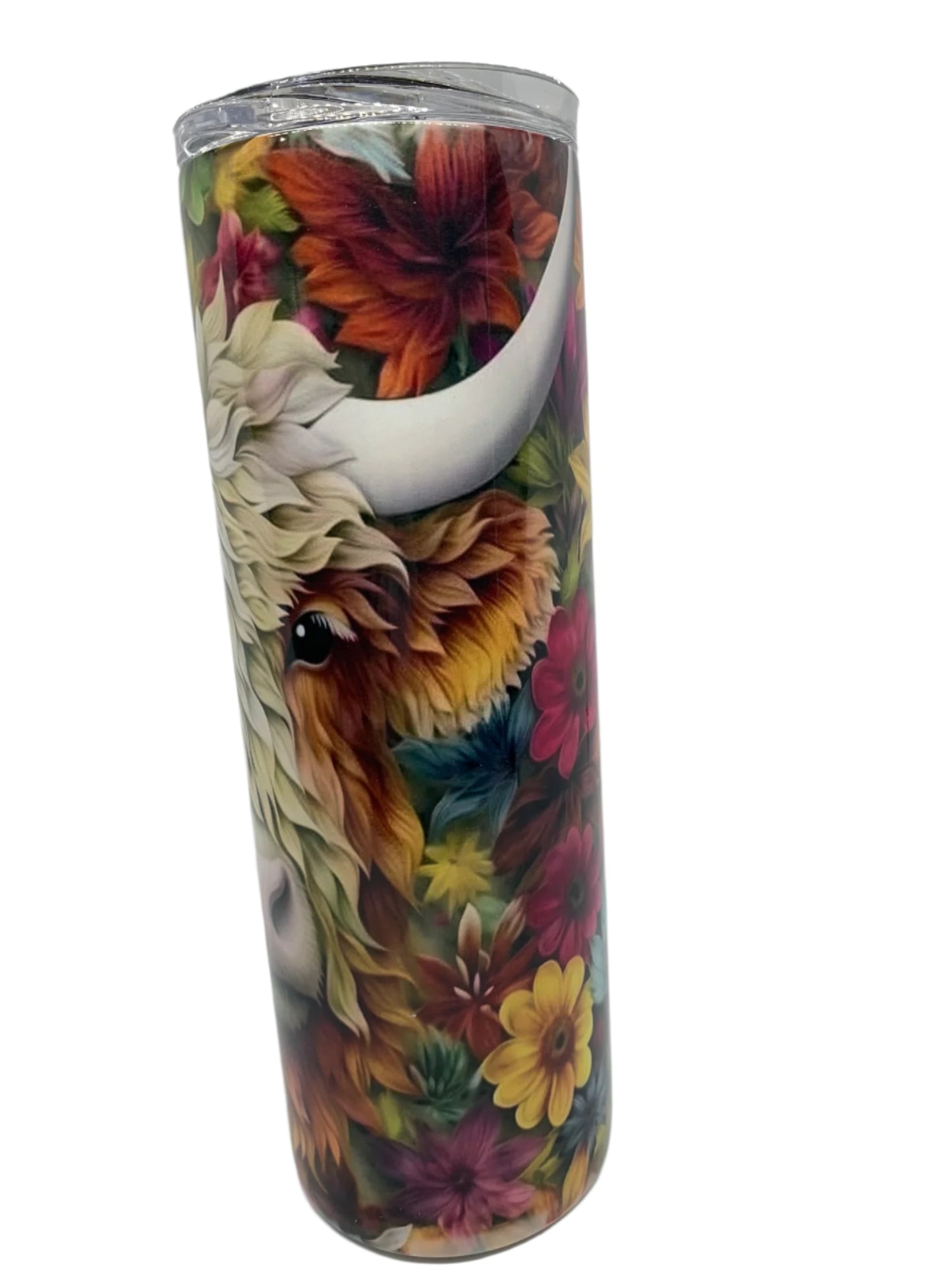 Highland Cow in Flowers