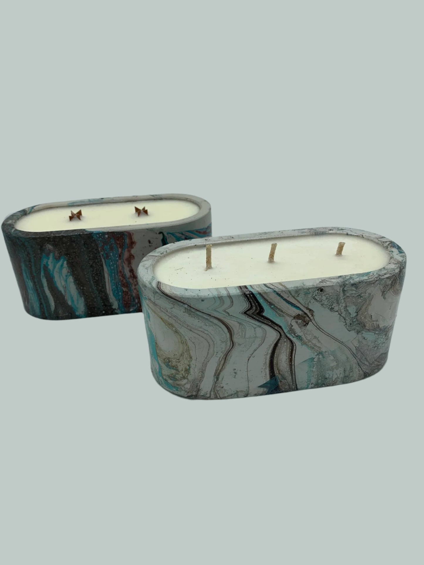 13.5 oz Candle🕯️in our Oval Concrete Container