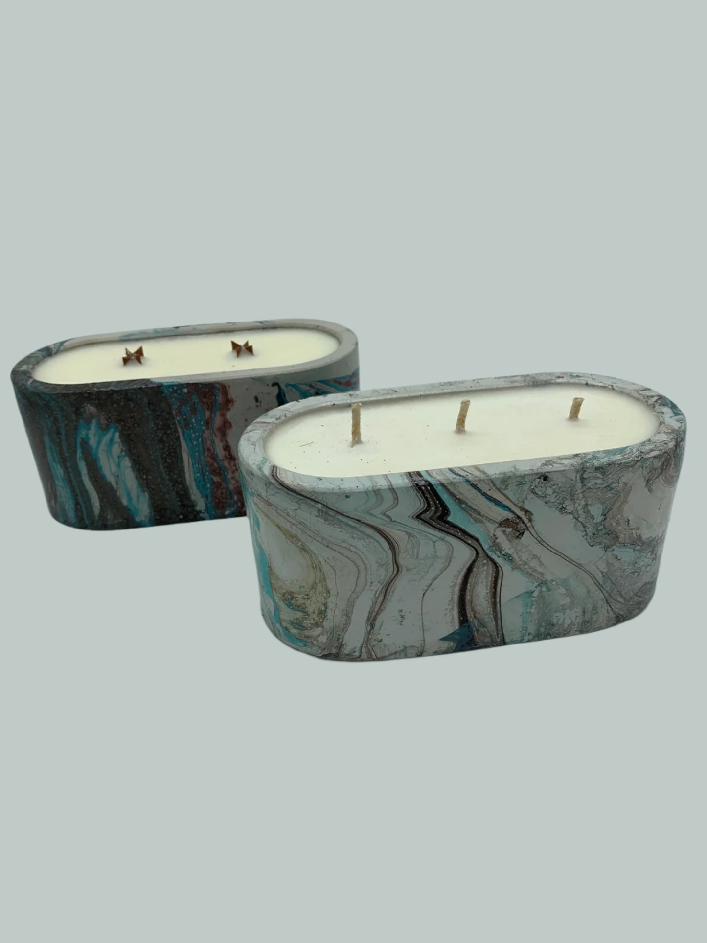 13.5 oz Candle🕯️in our Oval Concrete Container