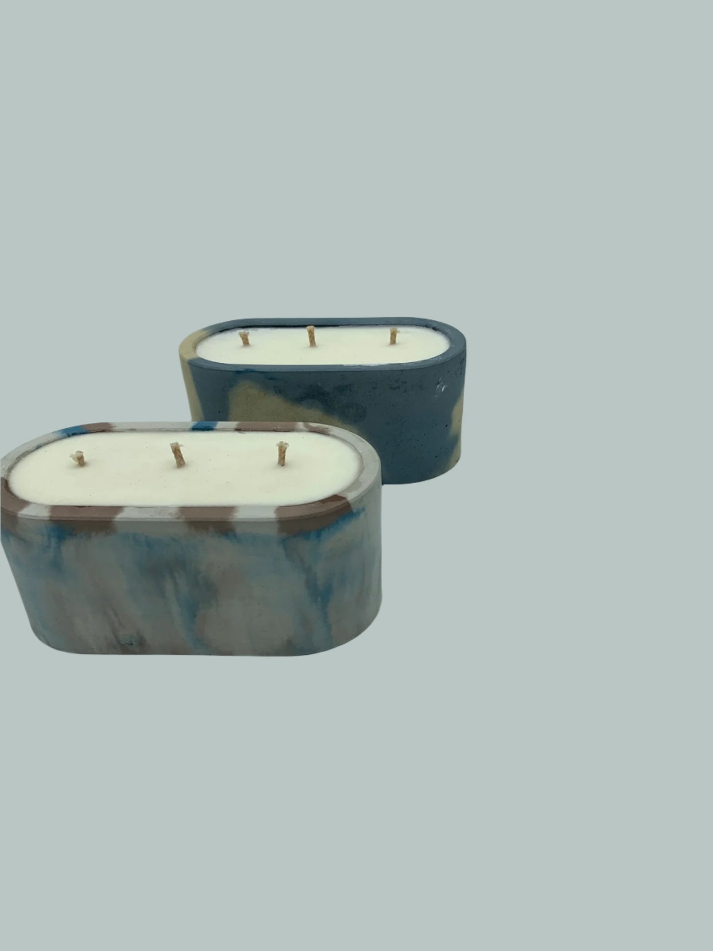 13.5 oz Candle🕯️in our Oval Concrete Container
