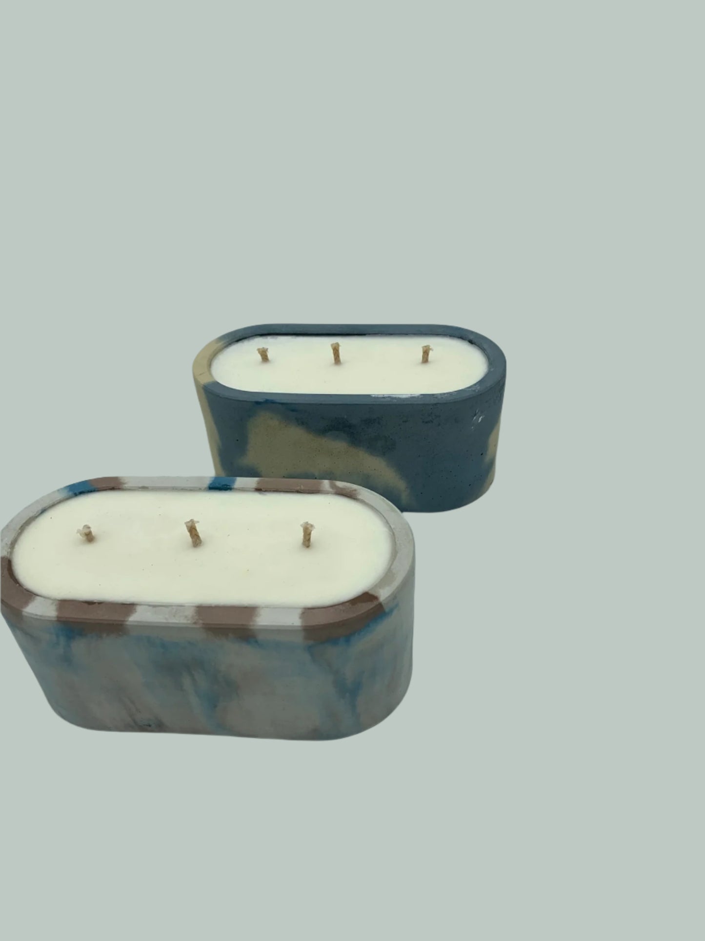 13.5 oz Candle🕯️in our Oval Concrete Container