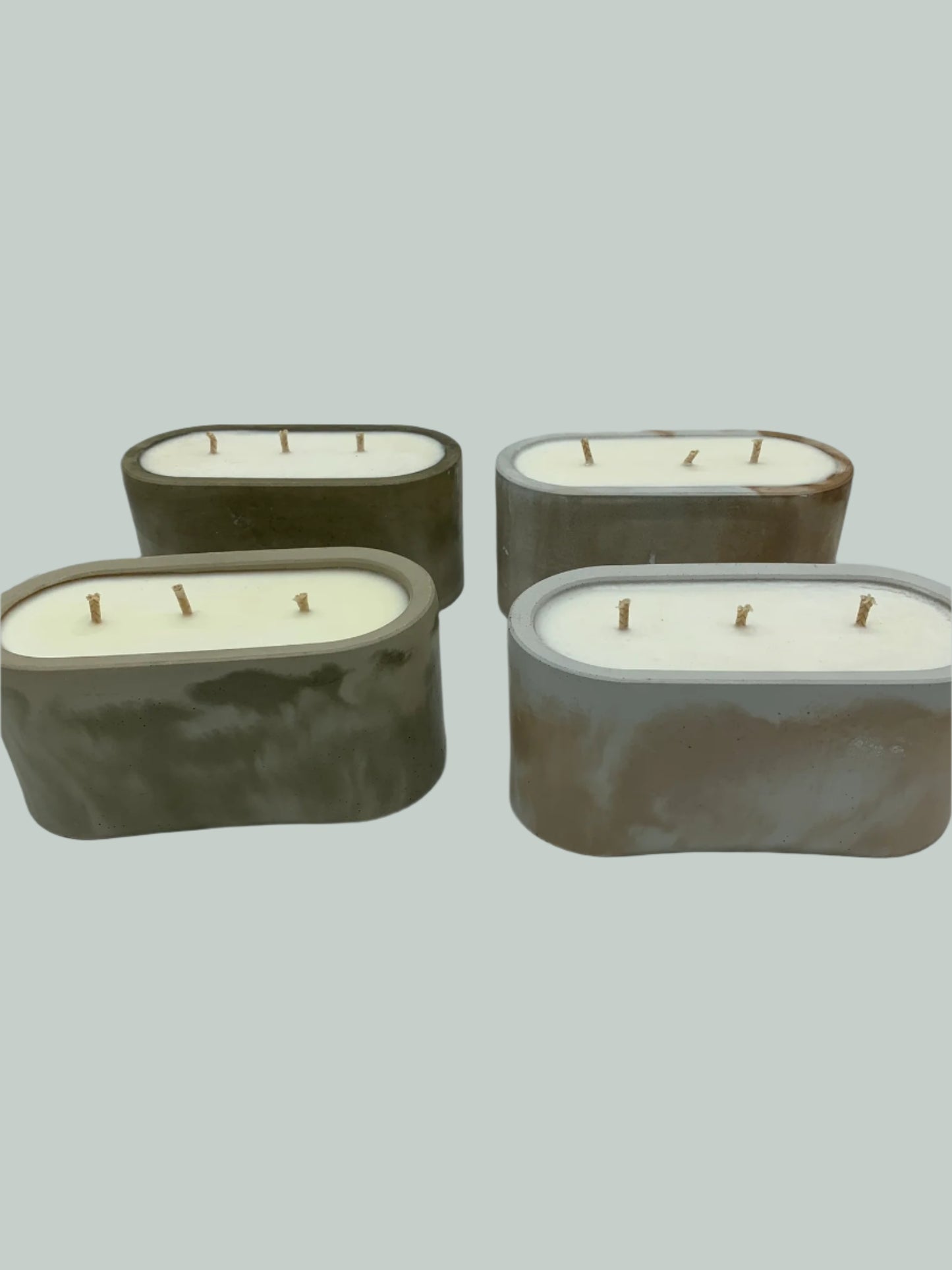 13.5 oz Candle🕯️in our Oval Concrete Container