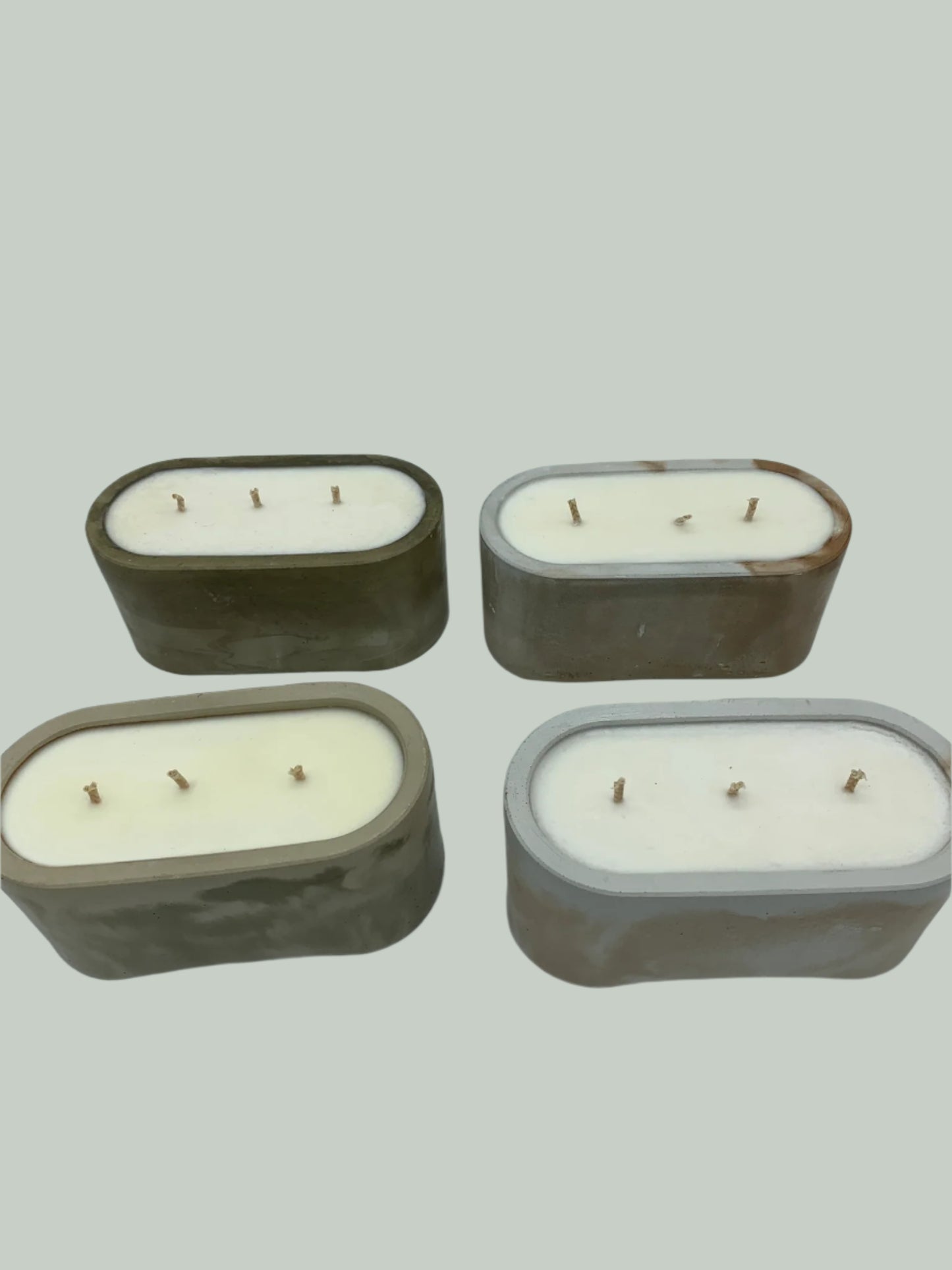 13.5 oz Candle🕯️in our Oval Concrete Container